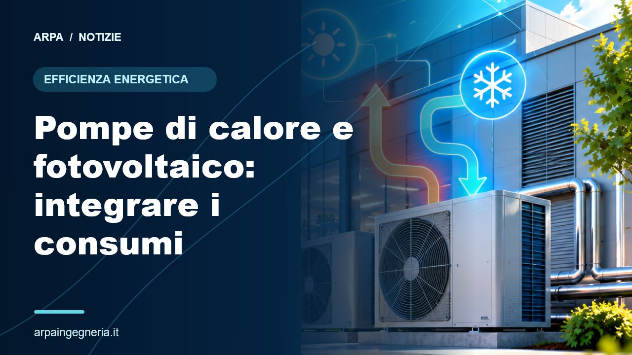 Illustrazione ARPA: Pompe di calore e fotovoltaico: integrare i consumi