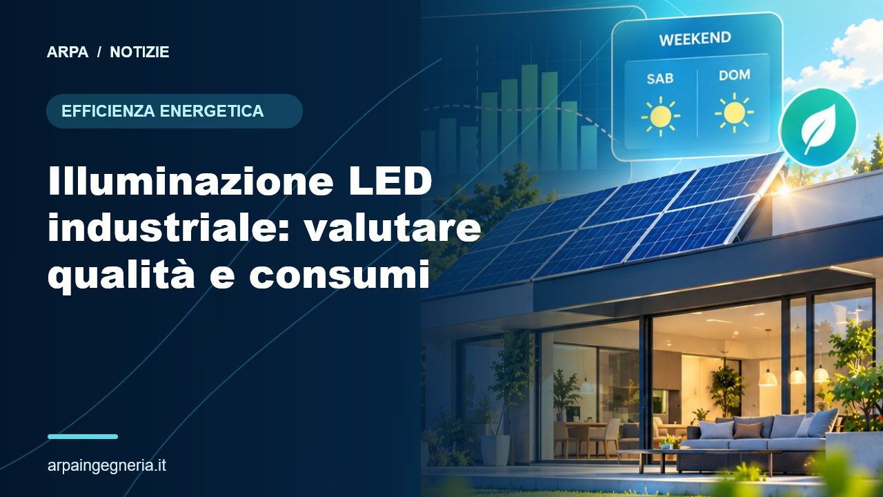 Illustrazione ARPA: Illuminazione LED industriale: valutare qualità e consumi