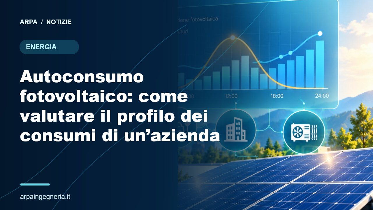 Grafica illustrativa ARPA: Autoconsumo fotovoltaico: come valutare il profilo dei consumi di un’azienda