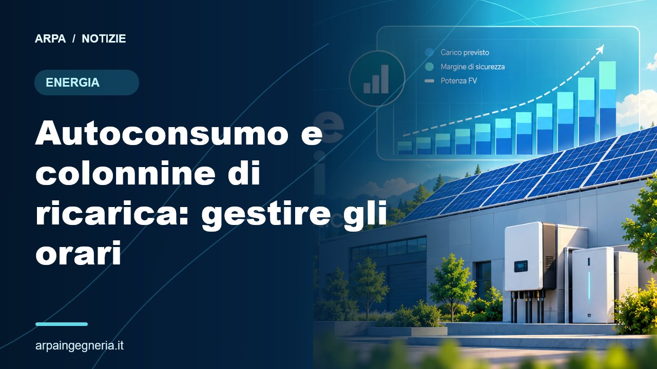 Illustrazione ARPA: Autoconsumo e colonnine di ricarica: gestire gli orari