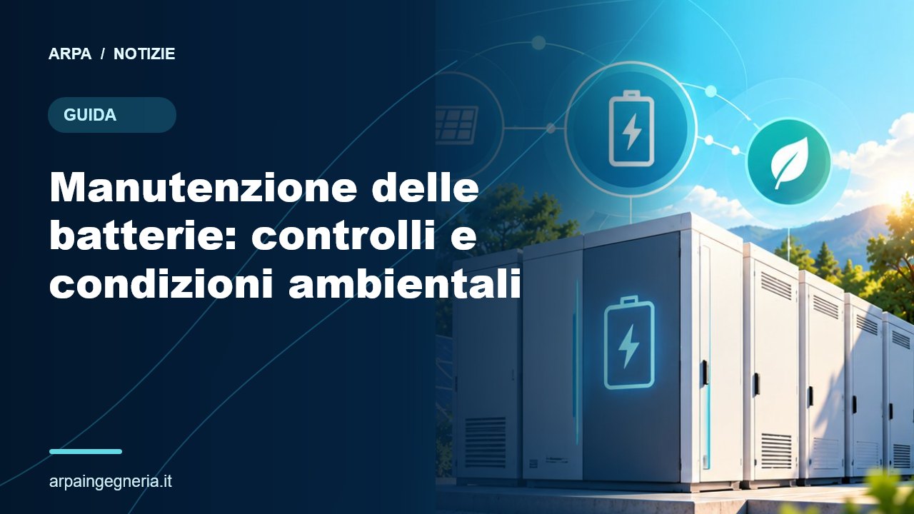 Illustrazione ARPA: Manutenzione delle batterie: controlli e condizioni ambientali